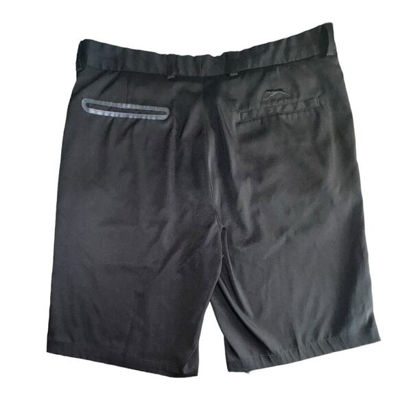 Slazenger Mens Flat Front 10" Inseam Polyester Stretch Black Golf Shorts Size 34 - Picture 4 of 7